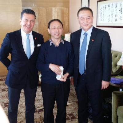 Business Journey to China, March 2015: Consul Dr. Poetis meeting with Mr. Gao District Mayor Gaocheng