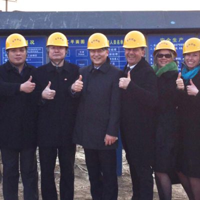 Business Journey to China, March 2015: Visit to a large chinese construction site with Xiuli Ren, director of the office of the gaoyi district party committee